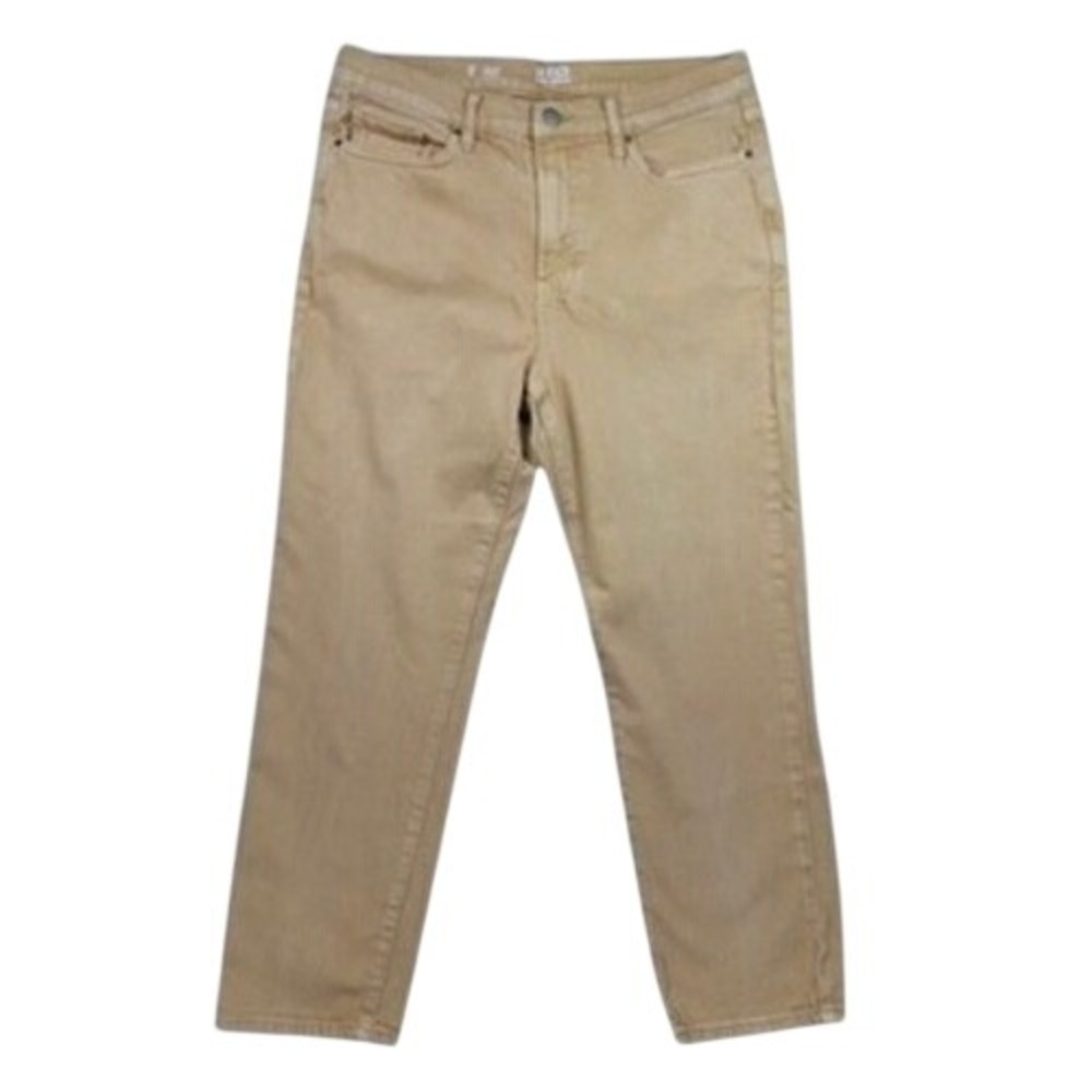 a.n.a Pants Womens‎ 12 Tan High Rise Straight Leg Khaki Stretch Cotton Chino